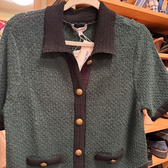 Veronica Beard Marie Houndstooth Knit Cardigan NWT - Picture 3 of 6